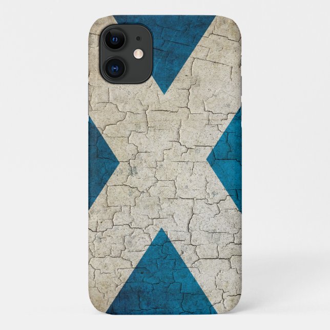 Capa Para iPhone 11 Bandeira Grunge Scotland (Verso)