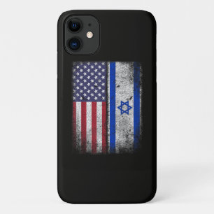 Capa Para iPhone 11 Bandeira Israelense Americana Israel EUA Raízes Am