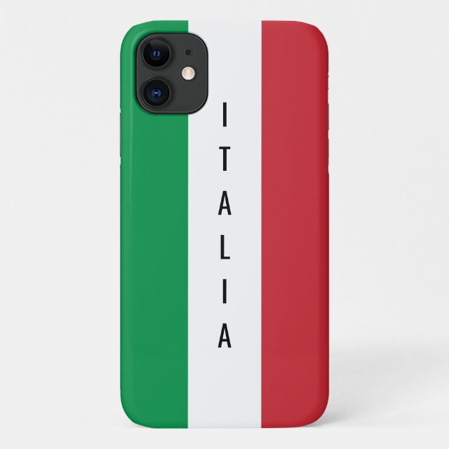 Capa Para iPhone 11 Bandeira italiana do nome personalizado italiano (Verso)