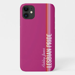 Capa Para iPhone 11 Bandeira Lésbica Personalizada (5- Stripes) Listra