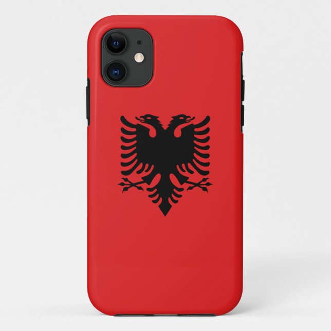 Capa Para iPhone 11 Bandeira Patriótica Albanesa (Verso)