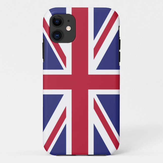 Capa Para iPhone 11 Bandeira Patriótica do Reino Unido (Verso)