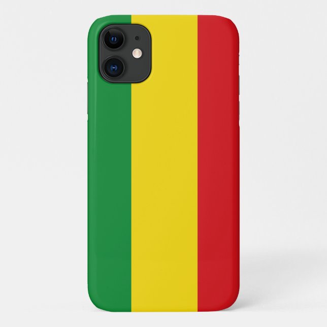 Capa Para iPhone 11 Bandeira Rastafarian Rasta Etiópia (Verso)