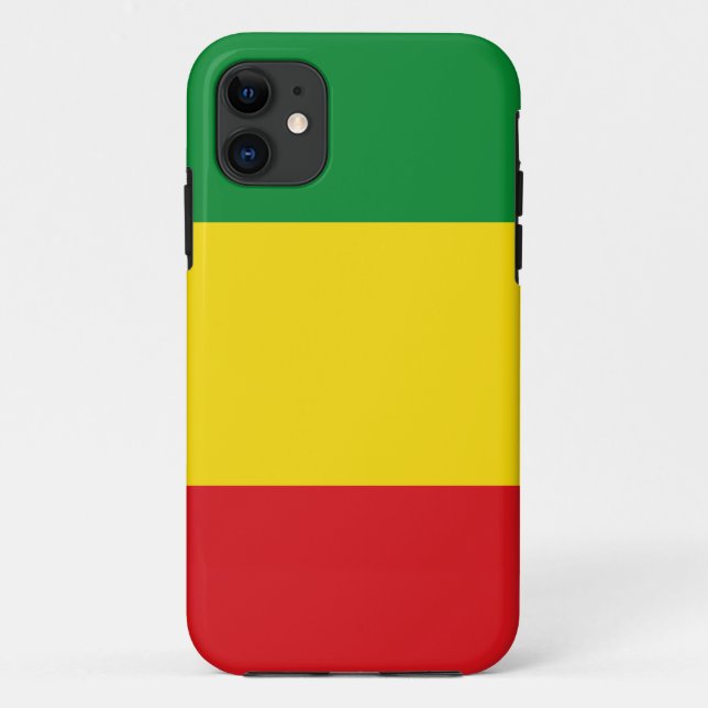Capa Para iPhone 11 Bandeira Rastafarian Rasta Etiópia (Verso)