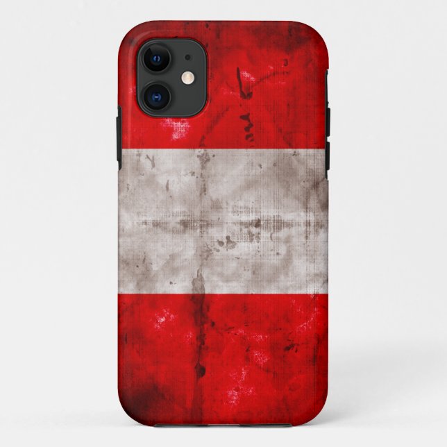 Capa Para iPhone 11 Bandeira resistida de Peru (Verso)