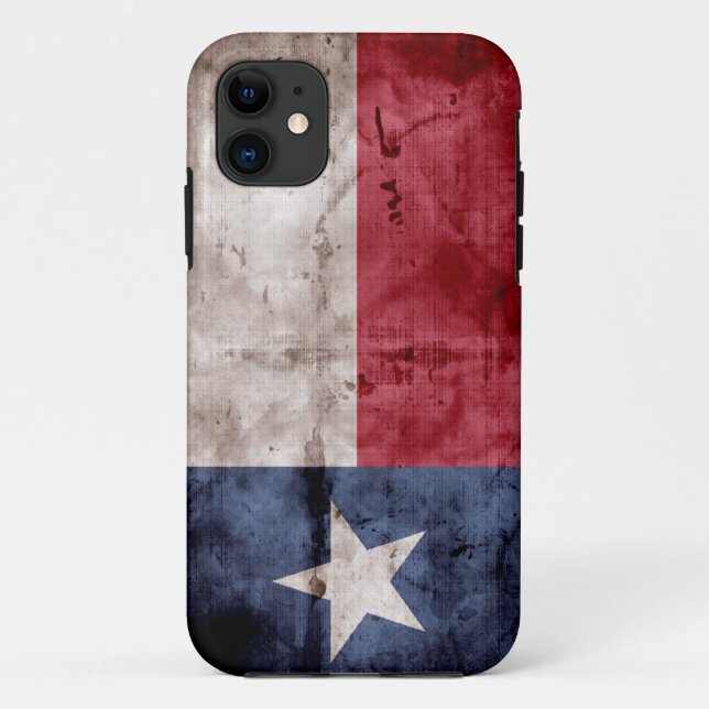 Capa Para iPhone 11 Bandeira resistida de Texas; (Verso)