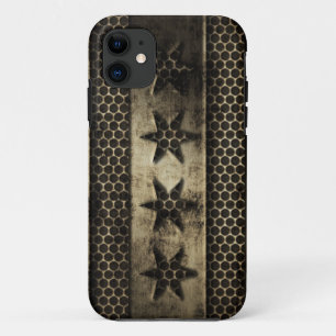 Capa Para iPhone 11 Bandeira suja de Chicago do metal