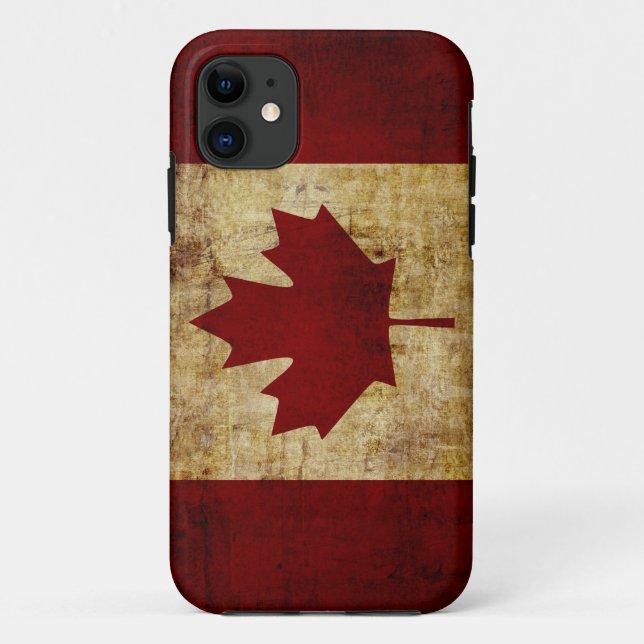 Capa Para iPhone 11 bandeira suja do Canadá (Verso)