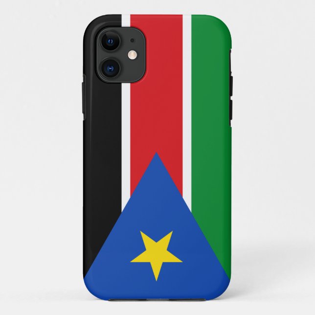 Capa Para iPhone 11 Bandeira sul de Sudão (Verso)