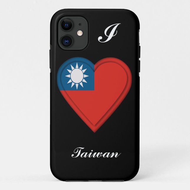 Capa Para iPhone 11 Bandeira taiwanesa de Formosa: ADICIONE O TEXTO (Verso)