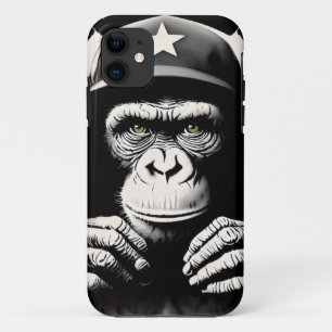 Capa Para iPhone 11 Banksy DJ Monkey Gorilla Chimp Art Impressão