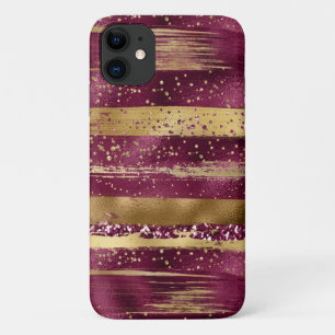 Capa Para iPhone 11 Barreiras modernas a lume e a pincel de ouro