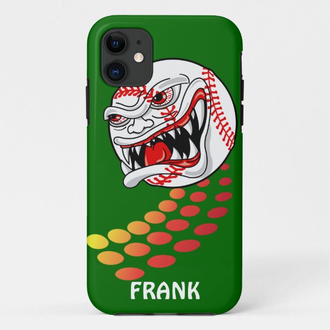 Capa Para iPhone 11 Baseball com dentes - Personalizável! (Verso)