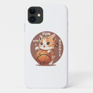 Capa Para iPhone 11 basquete de gatinho