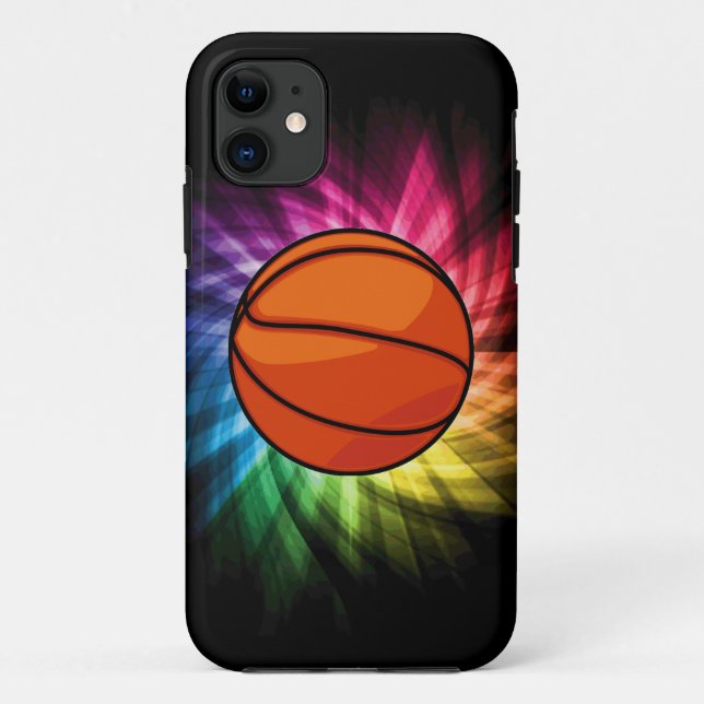 Capa Para iPhone 11 Basquete; Esporte; arco-íris (Verso)
