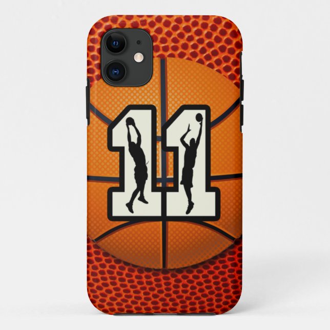 Capa Para iPhone 11 Basquetebol do número 11 (Verso)