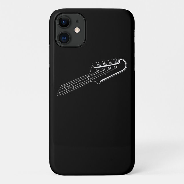 Capa Para iPhone 11 Bass Player Bass Guitar Design (Verso)