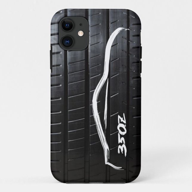 Capa Para iPhone 11 Batida 350Z com Piso de Pneus (Verso)