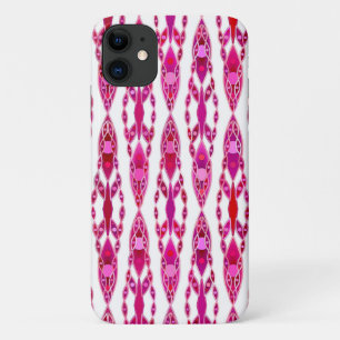 Capa Para iPhone 11 Batik Tribal - Burqundy e Rosa Fuchsia