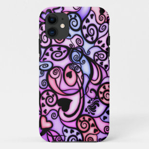 Capa Para iPhone 11 Batimentos cardíacos que cantam, estilo do vitral
