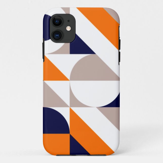 Capa Para iPhone 11 Bauhaus inspirou padrão geométrico (Verso)