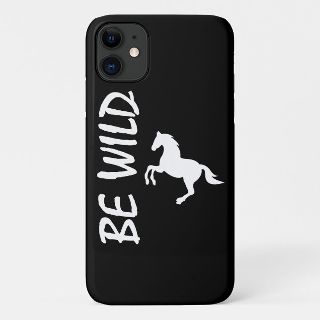 Capa Para iPhone 11 Be Wild-Strong and Decorative Horse  (Verso)
