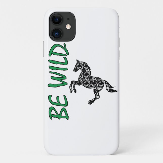 Capa Para iPhone 11 Be Wild-Strong and Decorative Horse  (Verso)