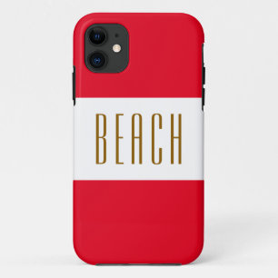 Capa Para iPhone 11 BeACH Bold Sporty Divertido Vermelho Brilhante Str