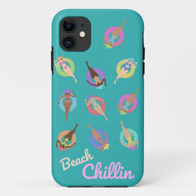 Capa Para iPhone 11 Beach Chillin Girls (Verso)