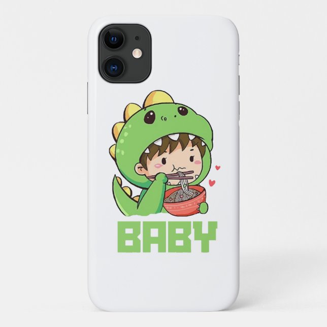 Capa Para iPhone 11 bebê godzilla (Verso)