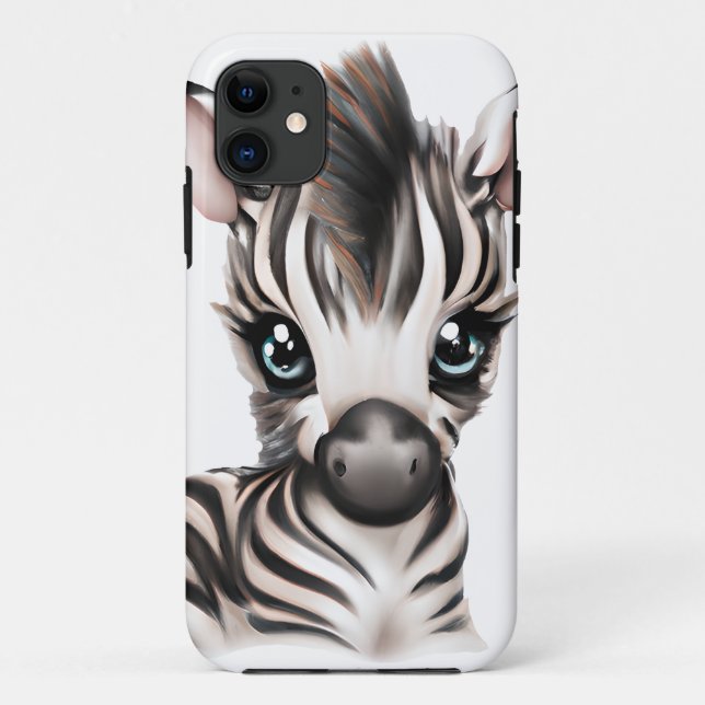 Capa Para iPhone 11 Bebê Zebra Adorável (Verso)