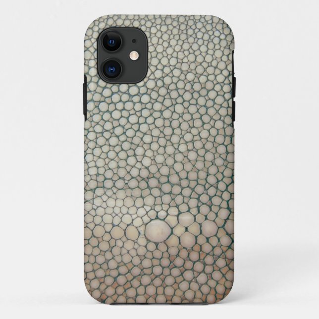 Capa Para iPhone 11 Bege de Shagreen (Verso)