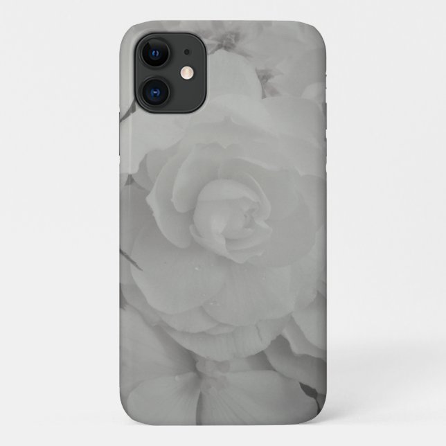 Capa Para iPhone 11 Begonia Branca (Verso)