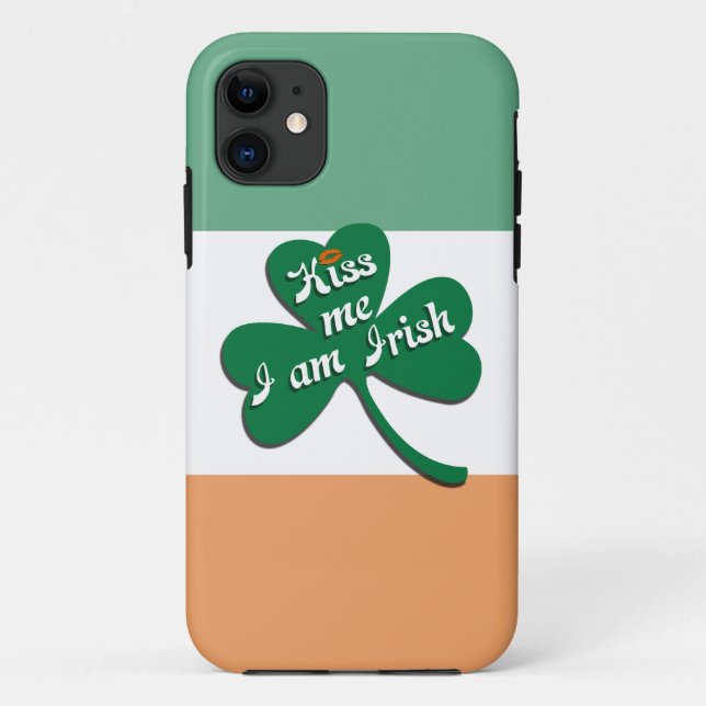 Capa Para iPhone 11 Beija-me Eu sou Irlandês (Verso)