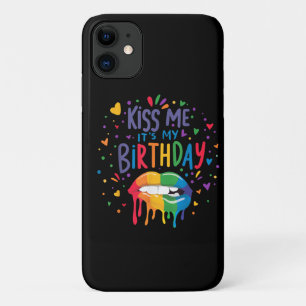 Capa Para iPhone 11 Beije-me, é meu aniversário