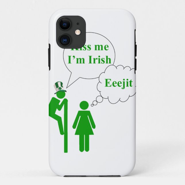 Capa Para iPhone 11 Beije-me, Sinal de vaso irlandês (Verso)