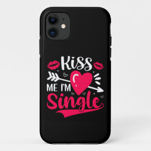 Capa Para iPhone 11 Beije-me Sou Solteiro Namorados