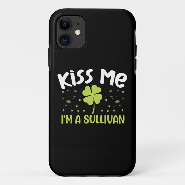 Capa Para iPhone 11 Beije-me Sou Sullivan - Sobrenome Sullivan (Verso)