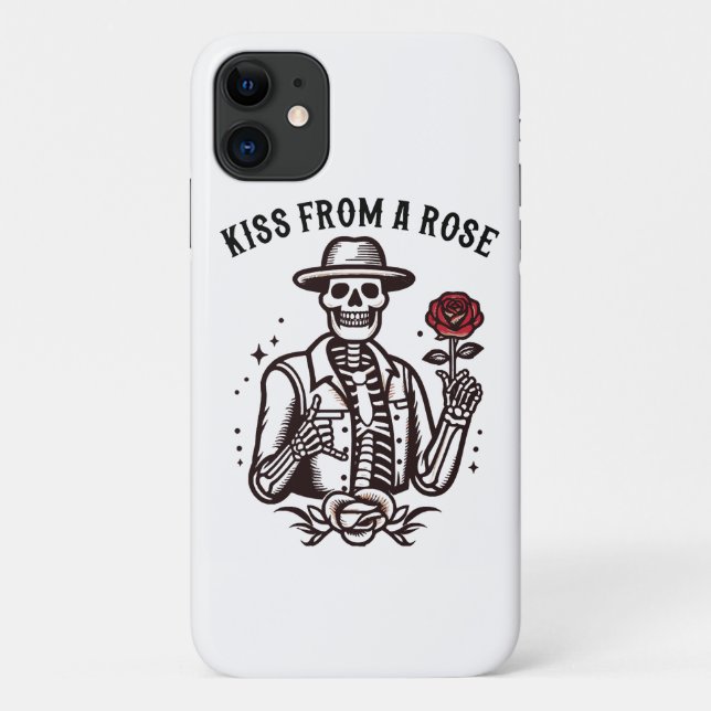 Capa Para iPhone 11 Beijo De Um Rosa (Verso)