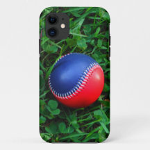 Beisebol Vermelho e Azul com Pintura Branca