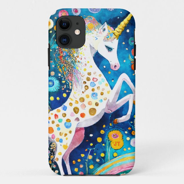Capa Para iPhone 11 Bela Fantasia Unicórnio (Verso)