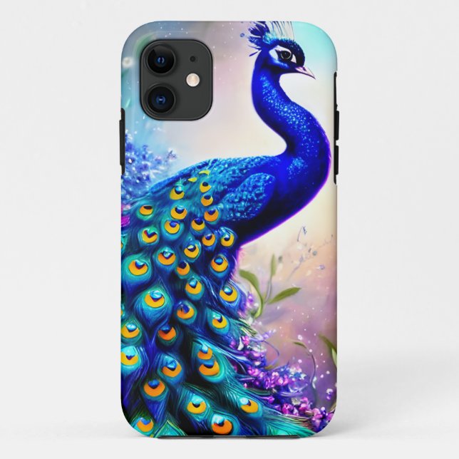 Capa Para iPhone 11 Bela Fantasy Peacock (Verso)