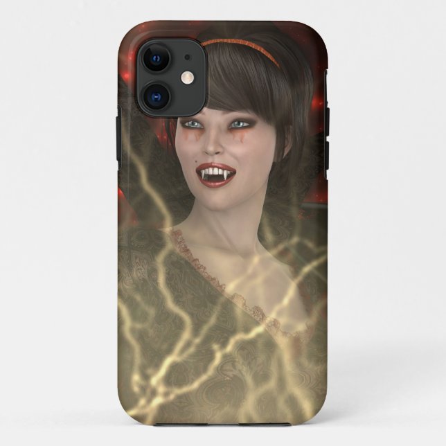 Capa Para iPhone 11 Bela Senhora Vamp Estilo Perfeito de Bruxa no Hall (Verso)