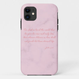 Capa Para iPhone 11 Beleza Divina: Estojo Cristão Rosa Pastel