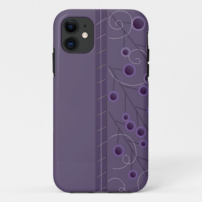Capa Para iPhone 11 Beleza Roxa Floral (Verso)