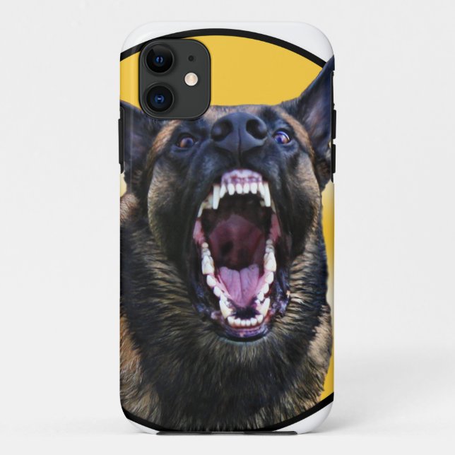 Capa Para iPhone 11 Belga de descascamento Malinois "Maligator " (Verso)