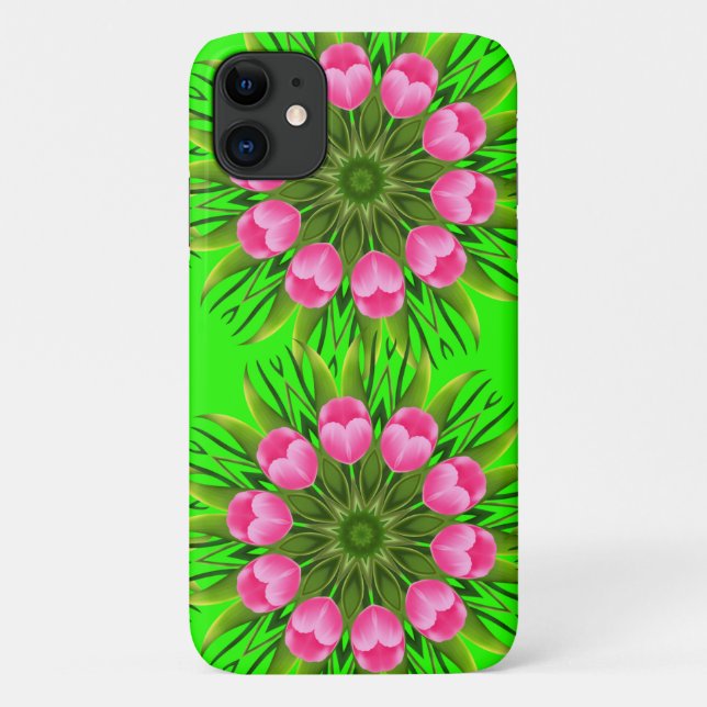 Capa Para iPhone 11 Belo Flor Mandala Design- 79358 (Verso)