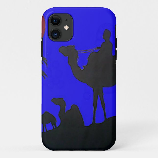 Capa Para iPhone 11 Belo Impressão de Arte Sunset Camel Safari (Verso)