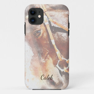 Capa Para iPhone 11 Belo nome personalizado do cavalo
