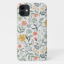 Capa Para iPhone 11 Belo Padrão Botânico Floral